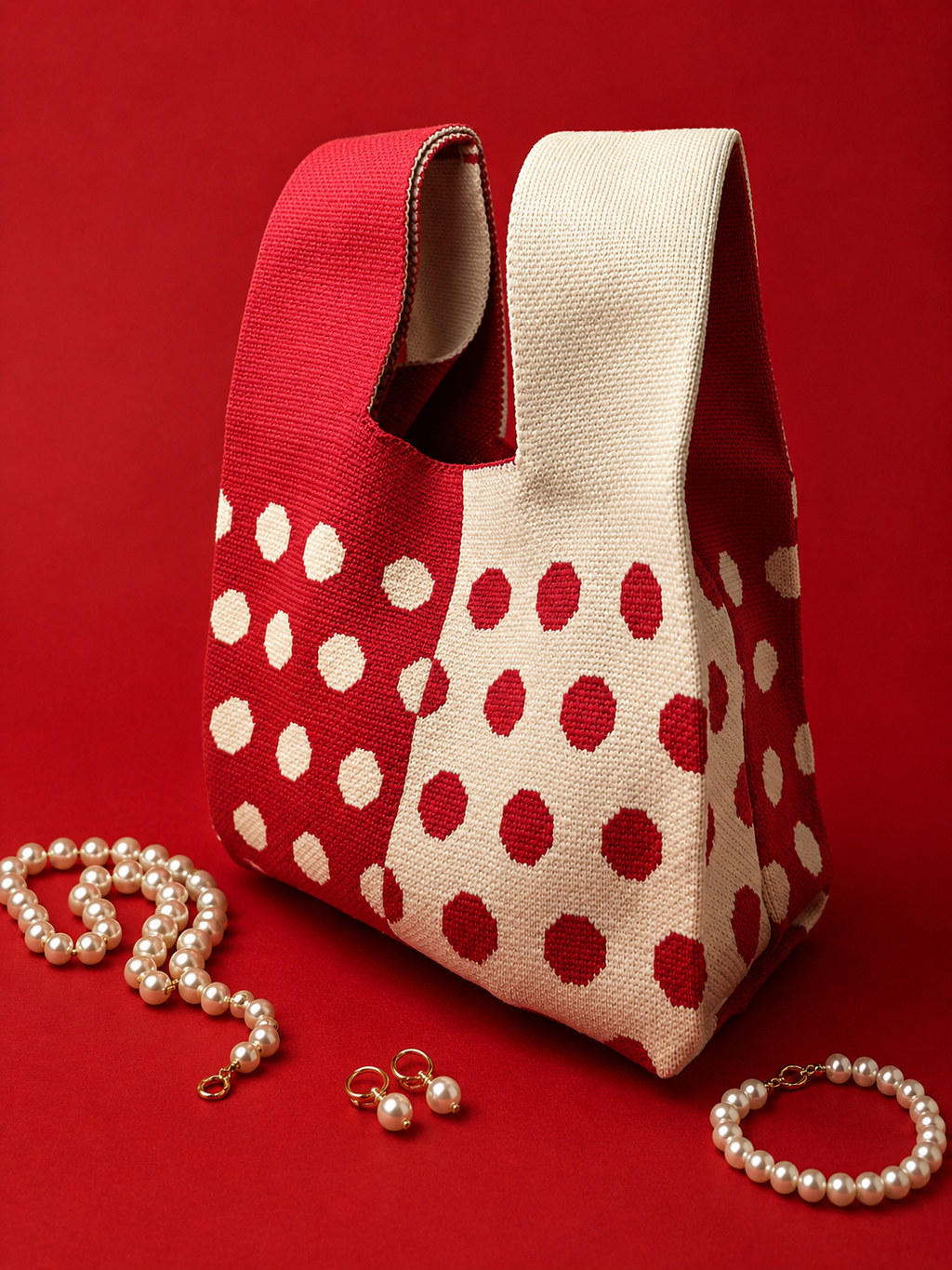 Toty pois rouge et blanc